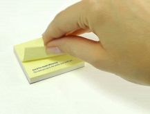 Whitening post-it notes