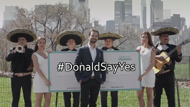 WABA se va a Nueva York a entregarle personalmente el cheque a Donald Trump