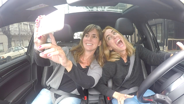 El auto y las selfies