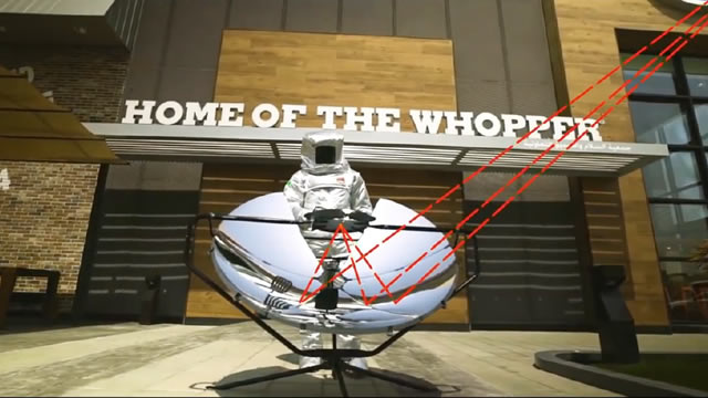 Sun flame-grilled Whopper