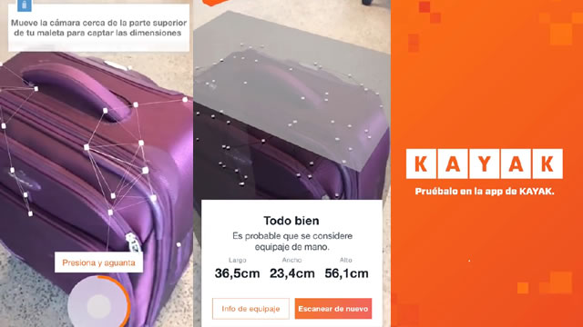 Verifica el tamaño de tu maleta con realidad aumentada