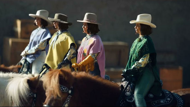 Four Quarter-Sized Cowboys