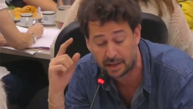 Santiago Mitre en el plenario de comisiones de Diputados