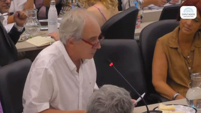 Alberto Kornblihtt en el plenario de comisiones de Diputados