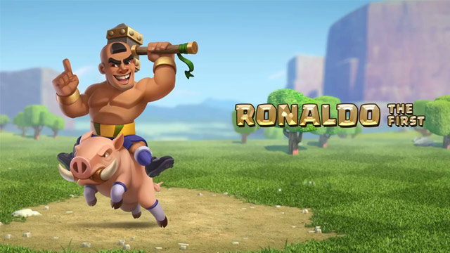 Ronaldo reacts to Erling Haaland in Clash of Clans