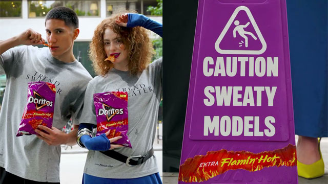 Caution sweaty models