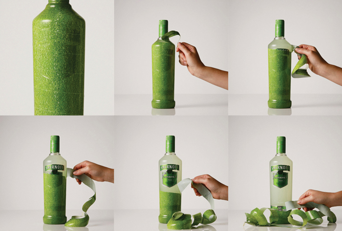 Una botella par pelar