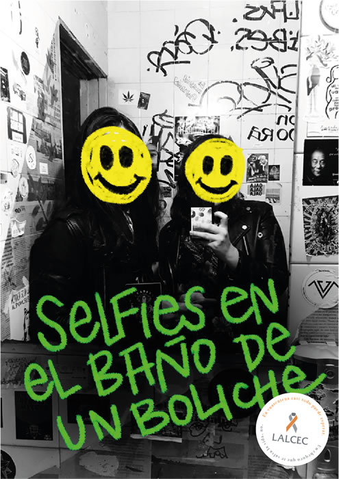 Selfies en el baño de un boliche