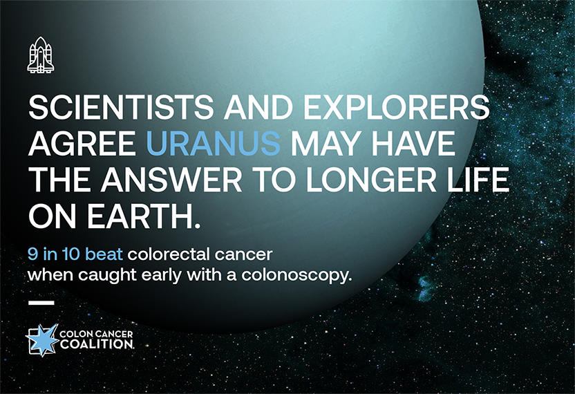 Campaña the Colon Cancer Coalition - #MissionToUranus