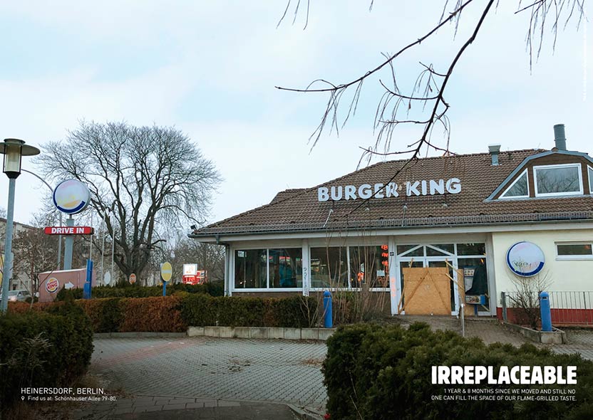Campaña Burger King - Irrepleaceable