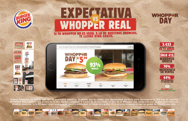 Expectativa vs Whopper Real