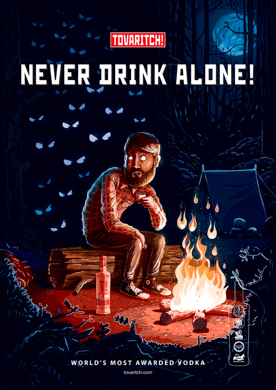 Campaña TOVARITCH! - Never Drink Alone, It is your responsability