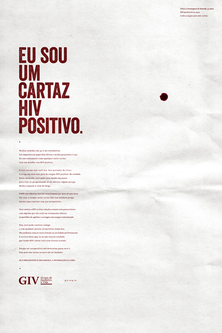 O Cartaz HIV Positivo
