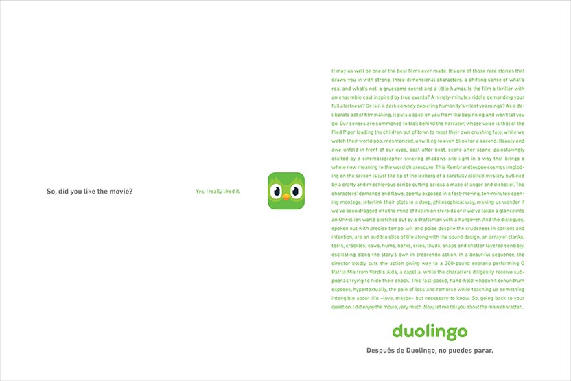 Campaña Duolingo - Respuestas