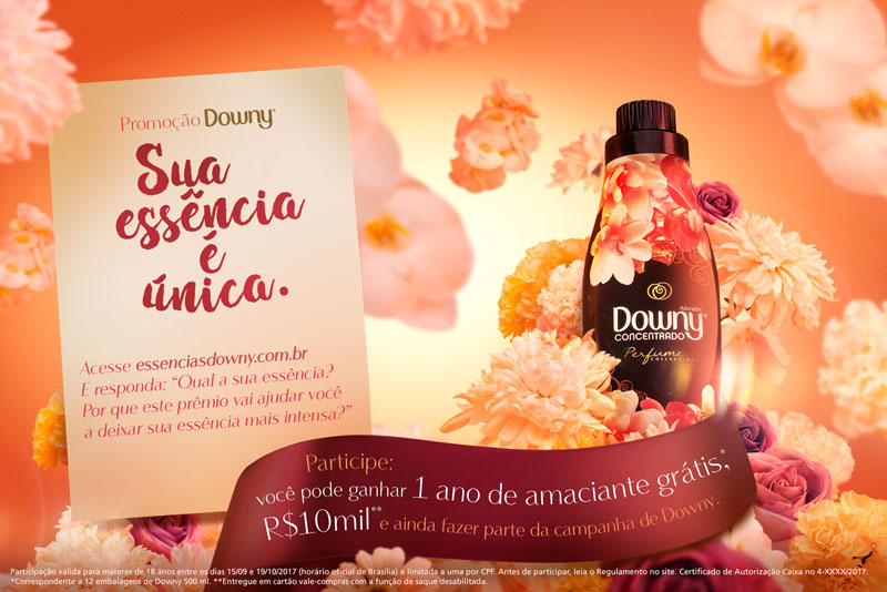 Promoçao Downy. Sua essencia é única