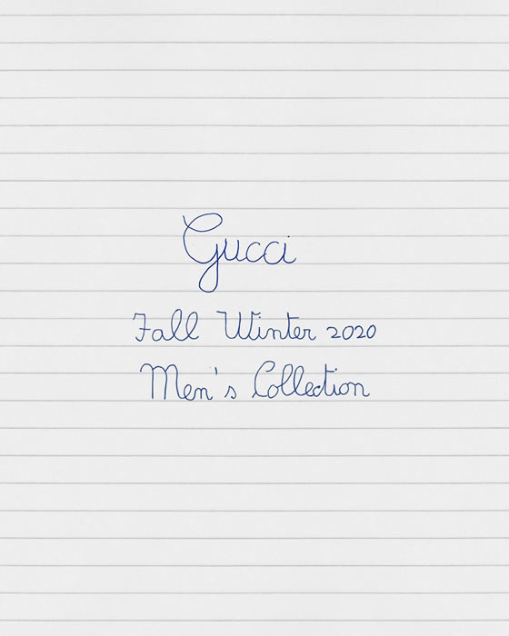 Gucci Fall Winter 2020 Mens Fashion Show