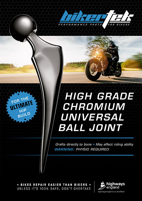 Acción Highways England - Prevención tragedias en moto con BikerTek