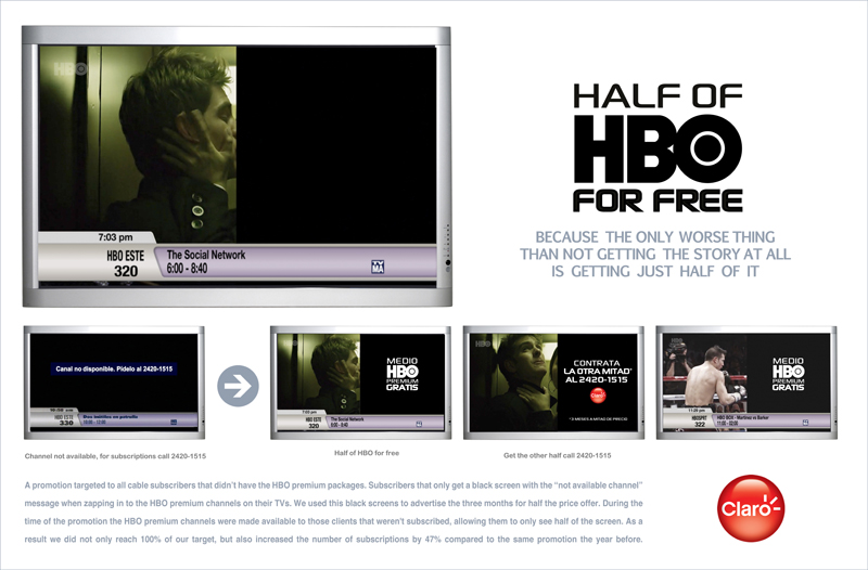 La mitad de HBO gratis
