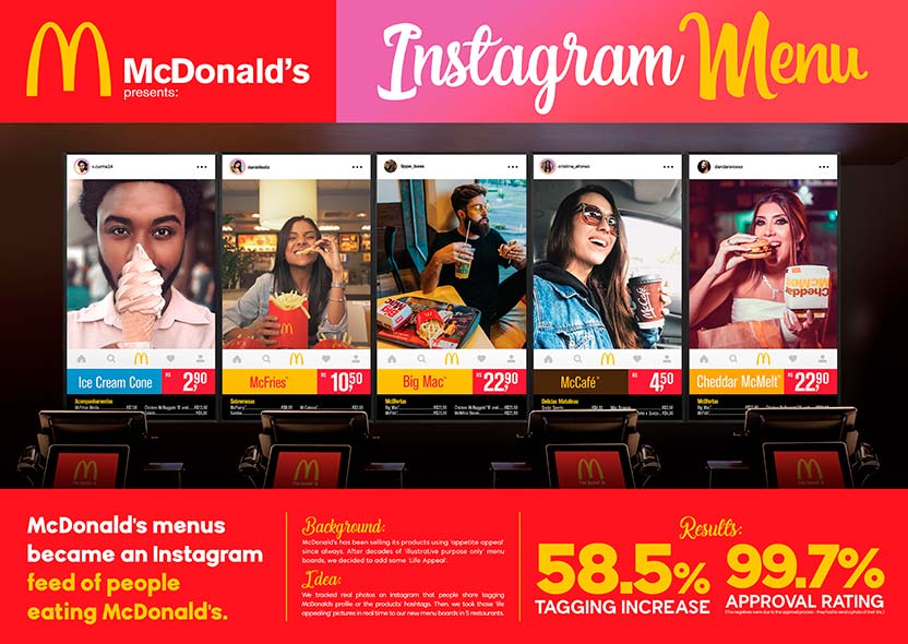 Instagram menu