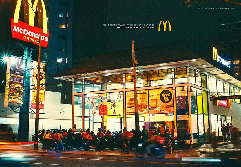 Campaña McDonalds - Proud of not being full, inside