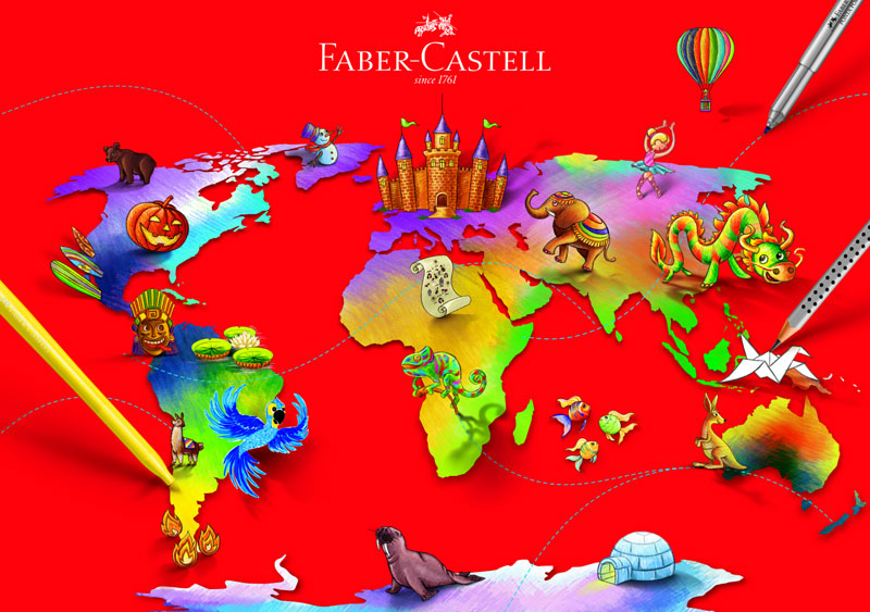 Mundo ilustrado a mao