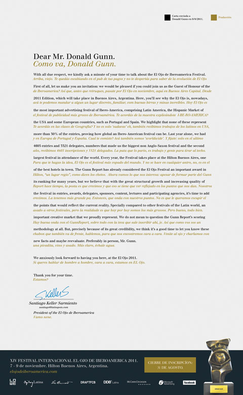 Carta Donald Gunn 