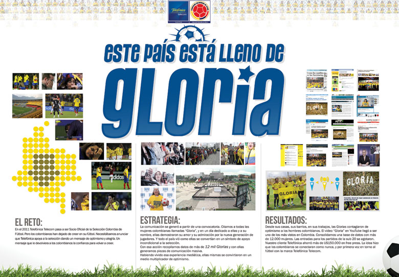 Este país está lleno de gloria 
