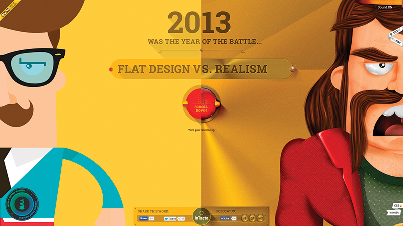 Flat design vs realism - Oro El Ojo Interactivo