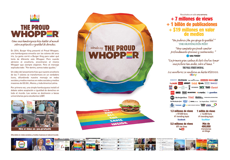 Proud whopper - Oro El Ojo Promo, Oro El Ojo Design, Oro El Ojo Vía Pública