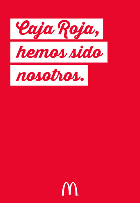 CAJA ROJA de McDonalds