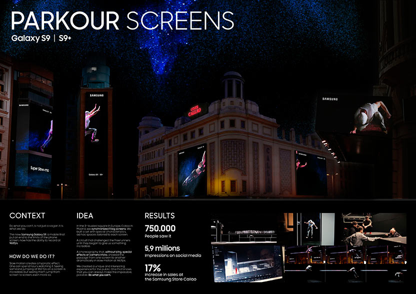 Parkour screens