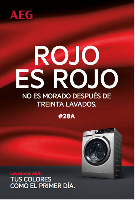Rojo es rojo, no es rosa después de treinta lavados