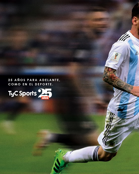 TyC Sports. 25 años para adelante, como en el deporte.