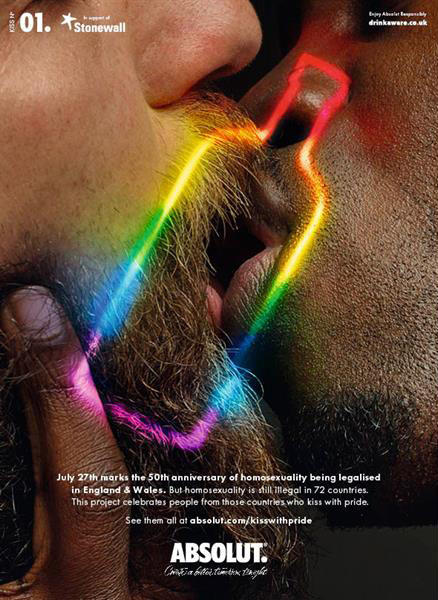 Campaña Absolut - Kiss with Pride