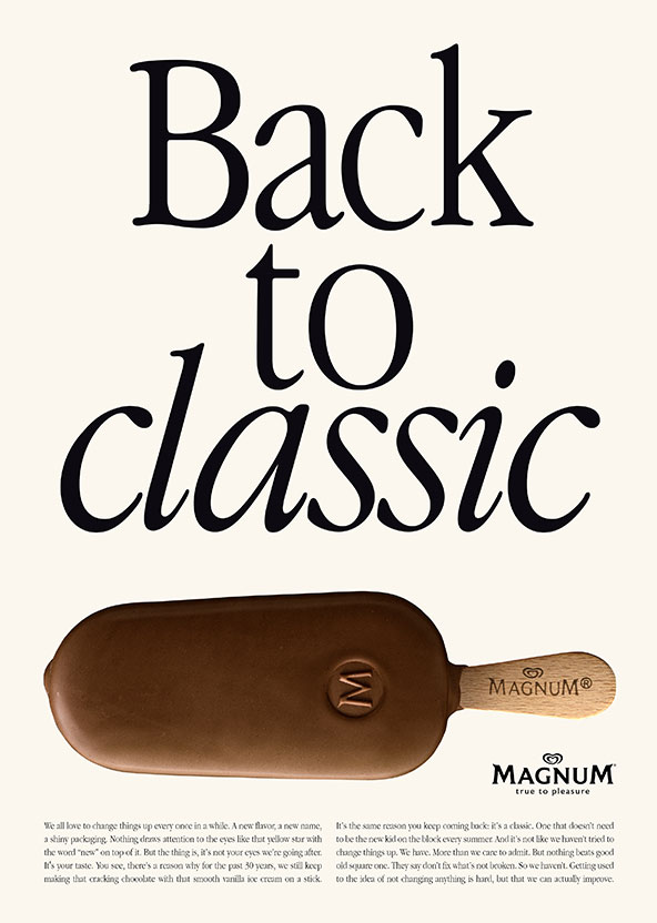 Campaña de Unilever - Back to classic