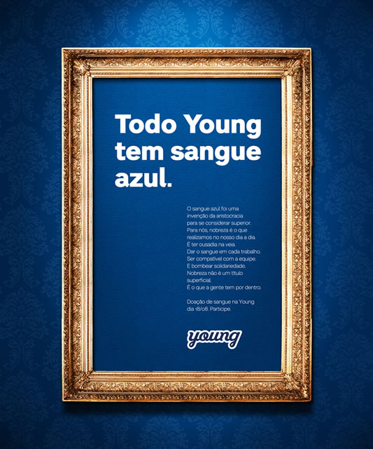 Cartel Todo Young tiene Sangre Azul