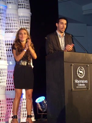 Dominique Sarries (Presidenta Desachate) y Sebastián Blanco (Presidente Círculo Uruguayo)