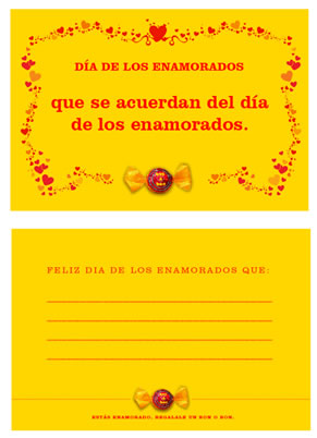 Postal Día de los Enamorados