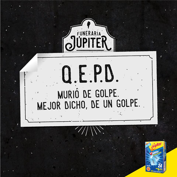 Q.E.P.D. Murió de golpe. Mejor dicho de un golpe.