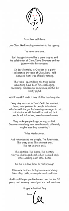 Love note to advertising