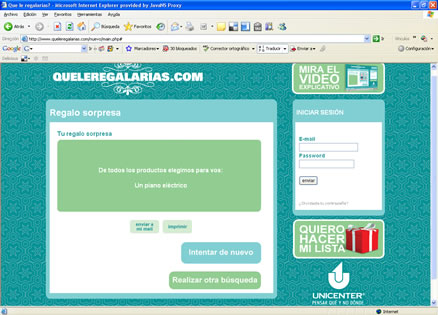 Web Queleregalarias.com