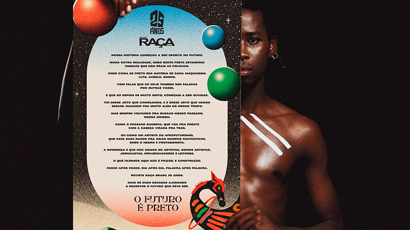 Campaña Revista Raça - O futuro é preto