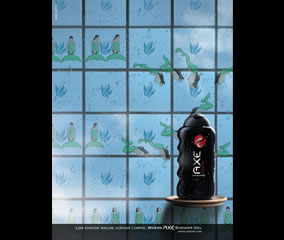 Gráfica - Shower Gel Axe (Ergonomic Communications)