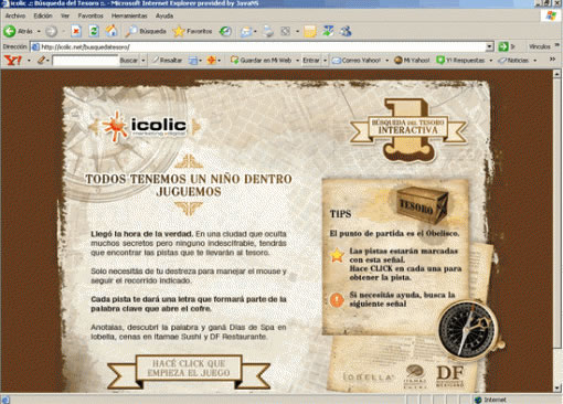 Web icolic / Búsqueda del Tesoro