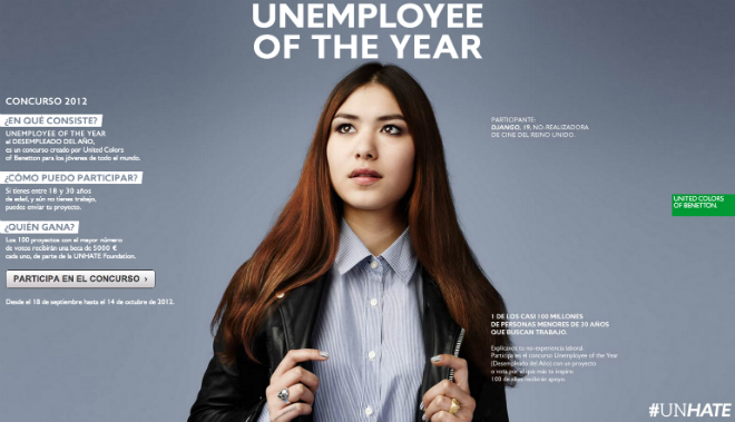 Campaña Benetton - Uneployee of the year