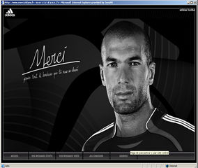 Website - Merci Zidane (Adidas)